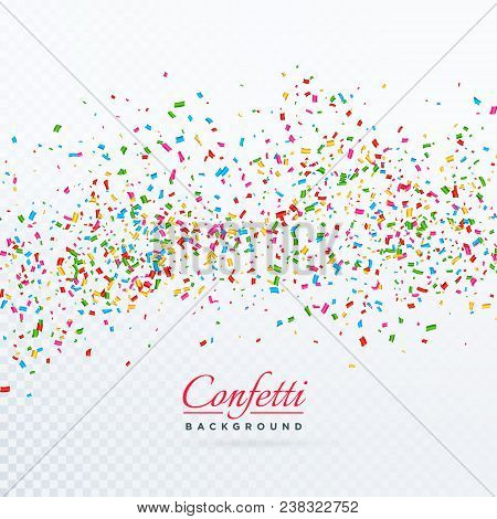 Colorful Confetti Burst Background Template Design Vector