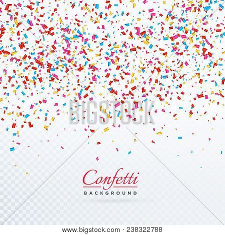 Colorful Falling Confetti Background Design Vector Illustration