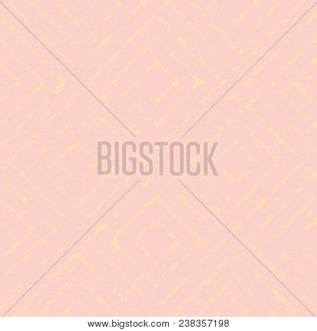 Pale Pink Yellow Geometric Pattern. Vector Seamless Pattern