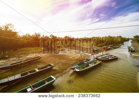 Traditional Fishing Boat, Wooden Boat, Wooden Canoe, Beach Landscape