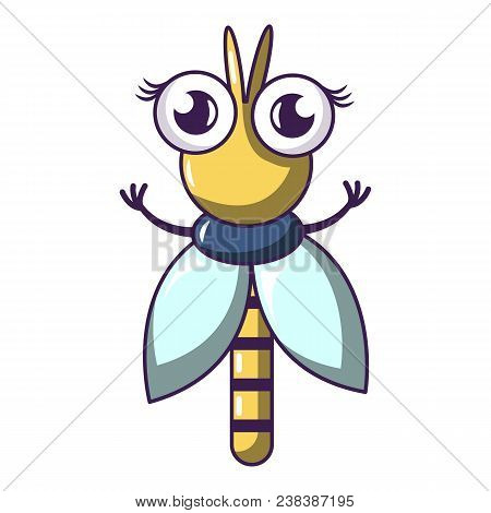 Small Dragonfly Icon. Cartoon Illustration Of Small Dragonfly Vector Icon For Web