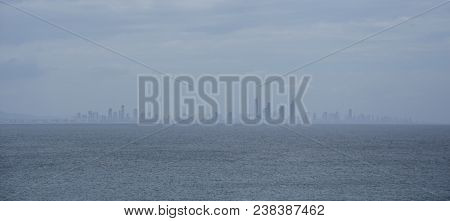 Gold Coast Skyline View From Rainbow Bay Lookout In Pat Fagan Park (coolangatta, Queensland Australi