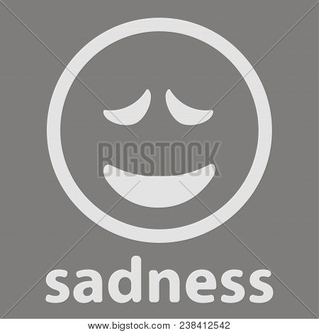Gray Smilie With Sad Eyes And A Smile