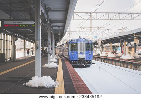 Hakodate,japan, 4 Febuary 2018 : Jr Hokkaido Super Hokuto Express At Hakodate Station