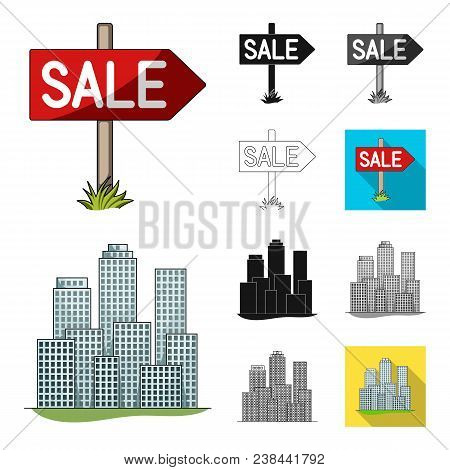 Realtor, Agency Cartoon, Black, Flat, Monochrome, Outline Icons In Set Collection For Design. Buying