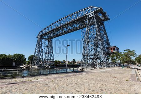 Buenos Aires, Argentina -  January 30, 2018: Old Nicolas Avellaneda Steel Bridge Across Riachuelo Ri