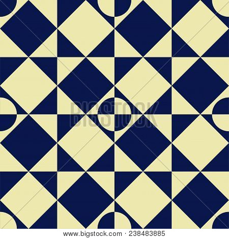 Seamless Monochrome Geometry Vector Pattern. Avantgarde Abstract Ornament