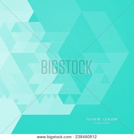 Torquoise Color Abstract Geometric Background Vector Illustration