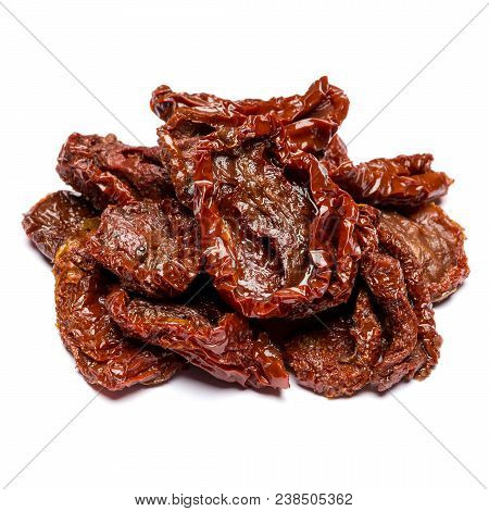 Canned Sundried Or Dried Tomato Isolated On White Background
