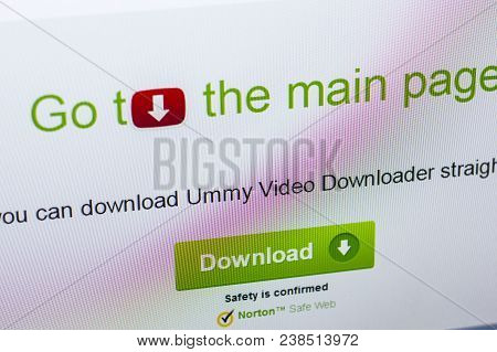 Ryazan, Russia - April 29, 2018: Homepage Of Ummy Website On The Display Of Pc, Url - Ummy.net.