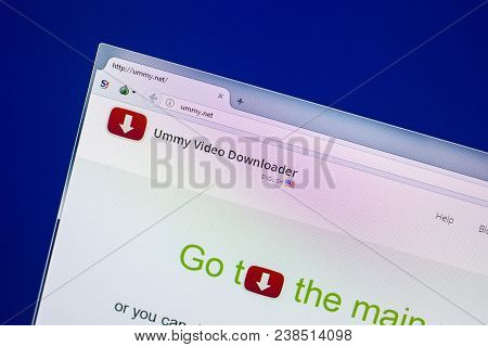 Ryazan, Russia - April 29, 2018: Homepage Of Ummy Website On The Display Of Pc, Url - Ummy.net.