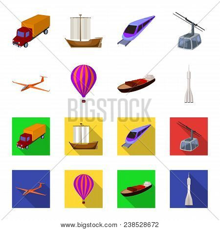 A Drone, A Glider, A Balloon, A Transportation Barge, A Space Rocket Transport Modes. Transport Set 