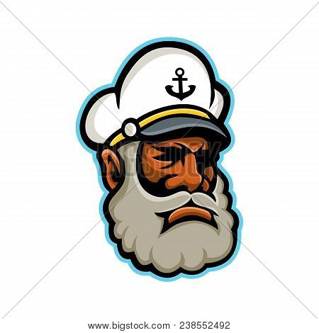 Black Sea Captain Or Skipper Mascot