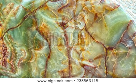 Mineral Stone With Various Stone Artifacts From The Crystallization Of Volcanic Rock Create Unique I
