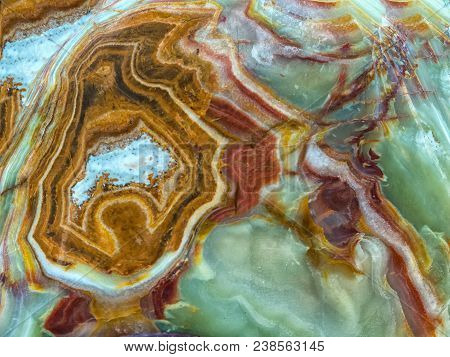 Mineral Stone With Various Stone Artifacts From The Crystallization Of Volcanic Rock Create Unique I