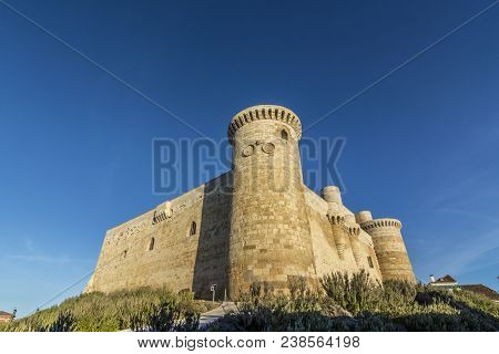 Castle Of Fuentes De Valpero In Palencia Spain On A Sunny Day