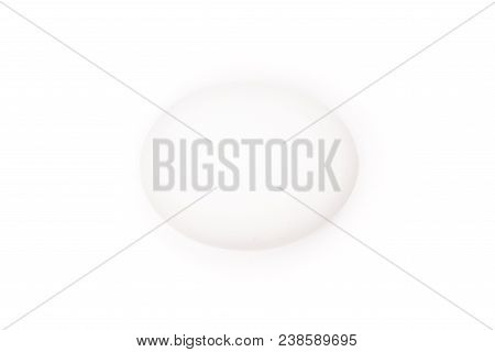 One White Chicken Egg Isolated On White Background