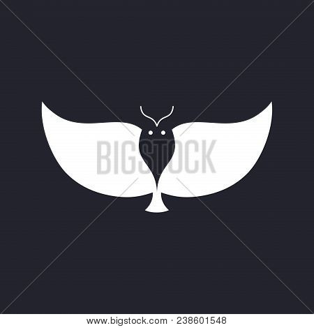 Vector Illustration Of An Owl Icon On Back Background
