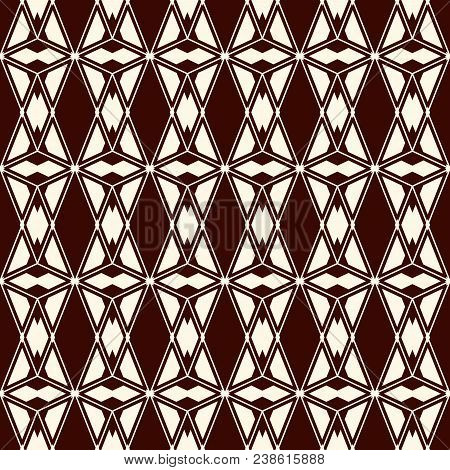 Ethnic Style Abstract Seamless Pattern With Repeated Diamonds. Native Americans Ornamental Backgroun