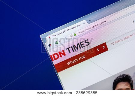 Ryazan, Russia - April 29, 2018: Homepage Of Idntimes Website On The Display Of Pc, Url - Idntimes.c