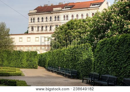 1.5.2018 Valdstejn Palace In Prague, The Capital Of The Czech Republic. Historical Building Of The S