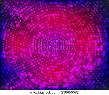 Abstract Colorful Random Dots Array Background. Small Multicolored Confetti Point Is Scattered In A 
