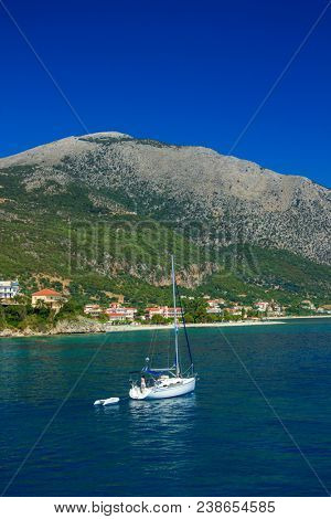 Beautiful coastof the island of Kefalonia Greece