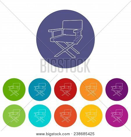 Film Director Chair Icon. Outline Illustration Of Film Director Chair Vector Icon For Web
