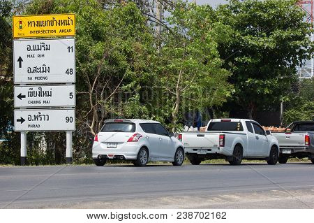 Traffic Jam  On Highway Road Near Juction.