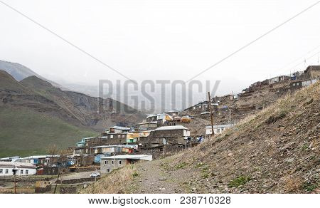 Mountain Settlement, Houses Of Local Residents - Khinalig, Azerbaijan