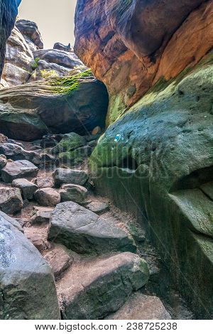 Rock Formations Near The Ostas Table Mountain. The National Nature Reserve Adrspach-teplice Rocks, C