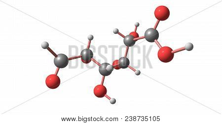Galacturonic Acid Molecular Structure Isolated On White
