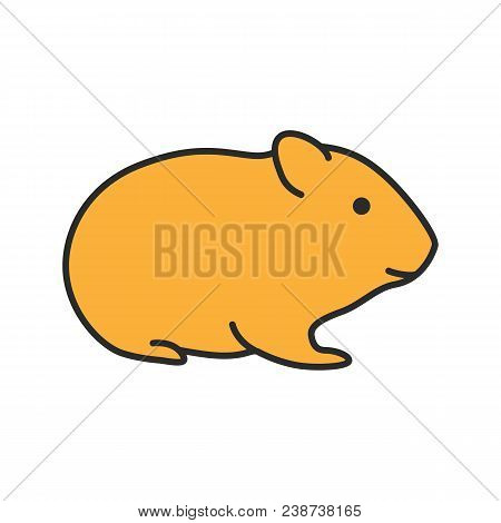 Hamster Color Icon. Rodent. Isolated Vector Illustration