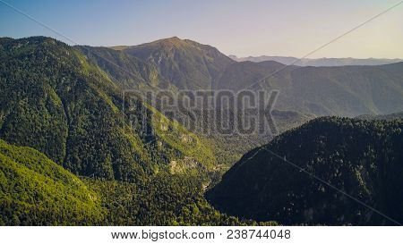 Aerial View Of The Resort Town Gagra, Abkhazia, Georgia
