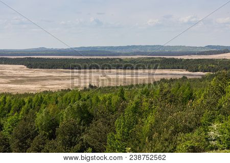 View On The Bledowska Desert From Czubatka Hill In Klucze (poland)