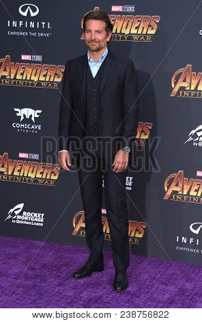 LOS ANGELES - APR 23:  Bradley Cooper arrives to the Marvel Studios 'Avengers: Infinity War' World Premiere  on April 23, 2018 in Hollywood, CA                