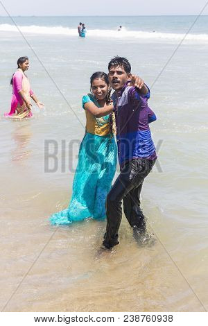 Masi Magam Festival, Puduchery, Pondichery, Tamil Nadu, India - March 1, 2018. Unidentified Indian P