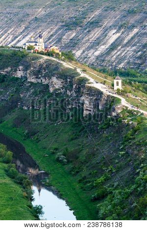 Sunset Landscape At Orheiul Vechi Trebujeni Monastery