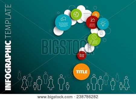 Dark Vector Abstract Circles Illustration Infographic Template With Place For Your Content - Dark Te