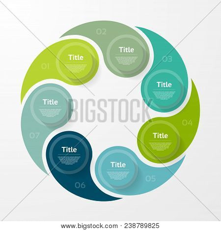 Vector Infographic Template For Diagram, Graph, Presentation And Chart. Business Concept With 7 Opti
