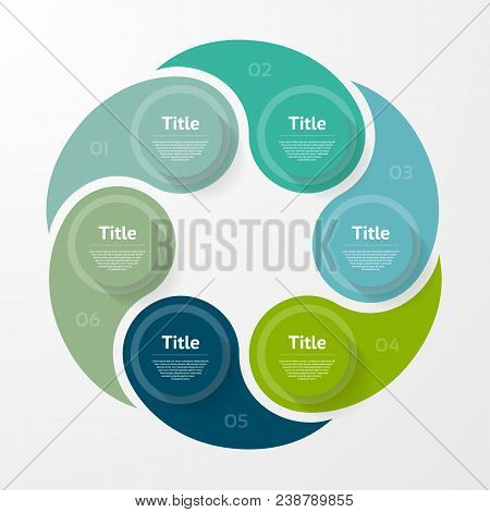 Vector Infographic Template For Diagram, Graph, Presentation And Chart. Business Concept With 6 Opti
