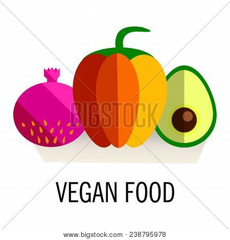 Banner Or Flyer Template With Organic Fruits And Vegetables. Conceptual Illustration Of Healthy Food