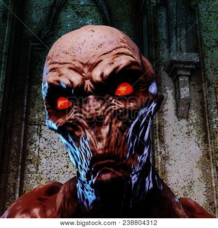 3D Rendering Of A Creepy Monster