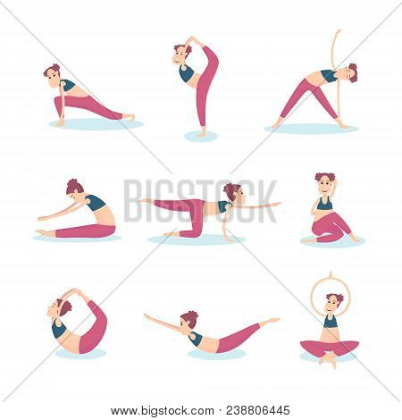 Girl Does Basic Exercises And Strengthens Her Muscles