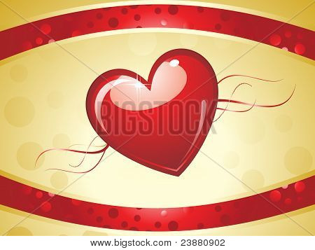 Resumo Background.eps de coração de ouro vermelho
