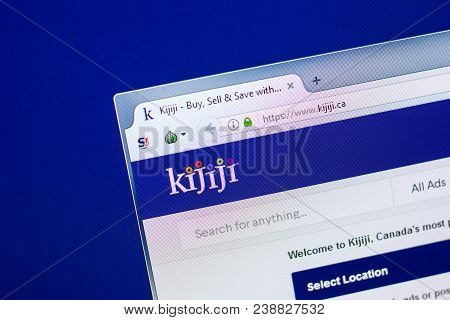 Ryazan, Russia - April 29, 2018: Homepage Of Kijiji Website On The Display Of Pc, Url - Kijiji.ca.