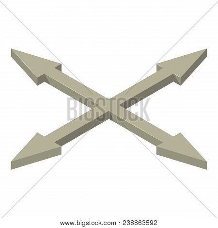 All Direction Cursor Icon. Isometric Of All Direction Cursor Vector Icon For Web Design Isolated On 
