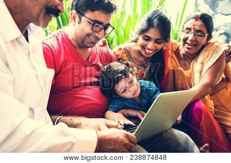 A happy Indian family