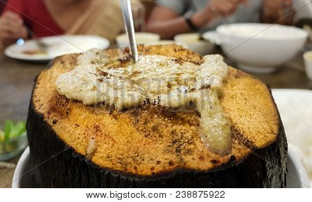 Dub Chingri, Indian Bengali Fish Dish Prepared By Baking Lobster Prawn In Coconut