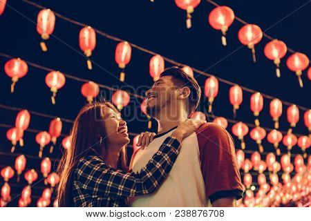 Asian couple at Chinese fastival